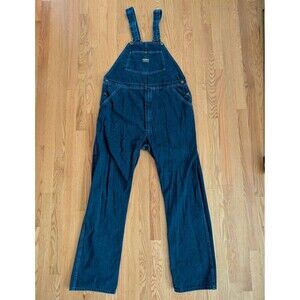 Vintage Oshkosh Bib Overalls Vest-back 38x32 Mens Work USA Made Vestbak B'Gosh